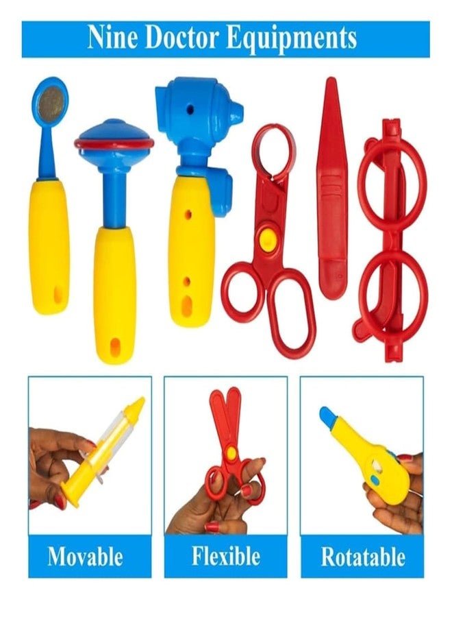 MANVI Doctor Set for Kids, Medical Kit for Boys and Girls, Dentist Kit for Kid, Doctor Medical Pretend Play Toy Set for Boys & Girls (Multi Color- 20 pcs) - Image 4